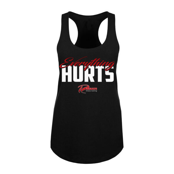 EVERYTHING HURTS - WOMEN'S FITTED TANK TOP Thumbnail