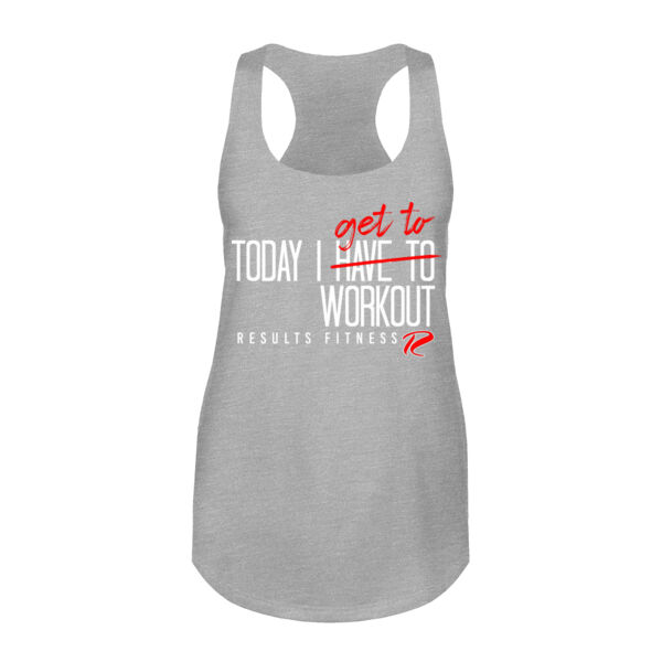 TODAY I GET TO WORK OUT - WOMEN'S FITTED TANK TOP Thumbnail